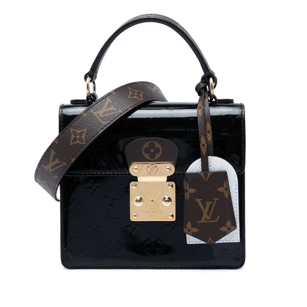 Louis Vuitton Monogram Vernis Spring Street Black Leather Very good condition - Front View