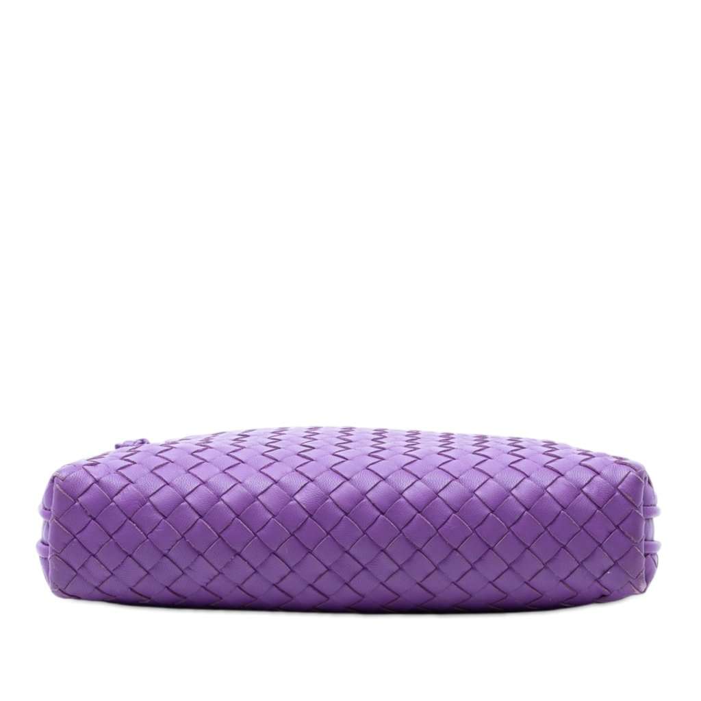 Bottega Veneta Nappa Intrecciato Nodini Crossbody Purple Leather Very good condition - Inside View