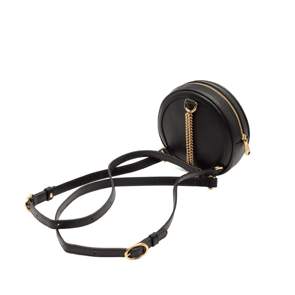 Gucci Mini Leather Round Ophidia Backpack Black Leather Very good condition - Back View
