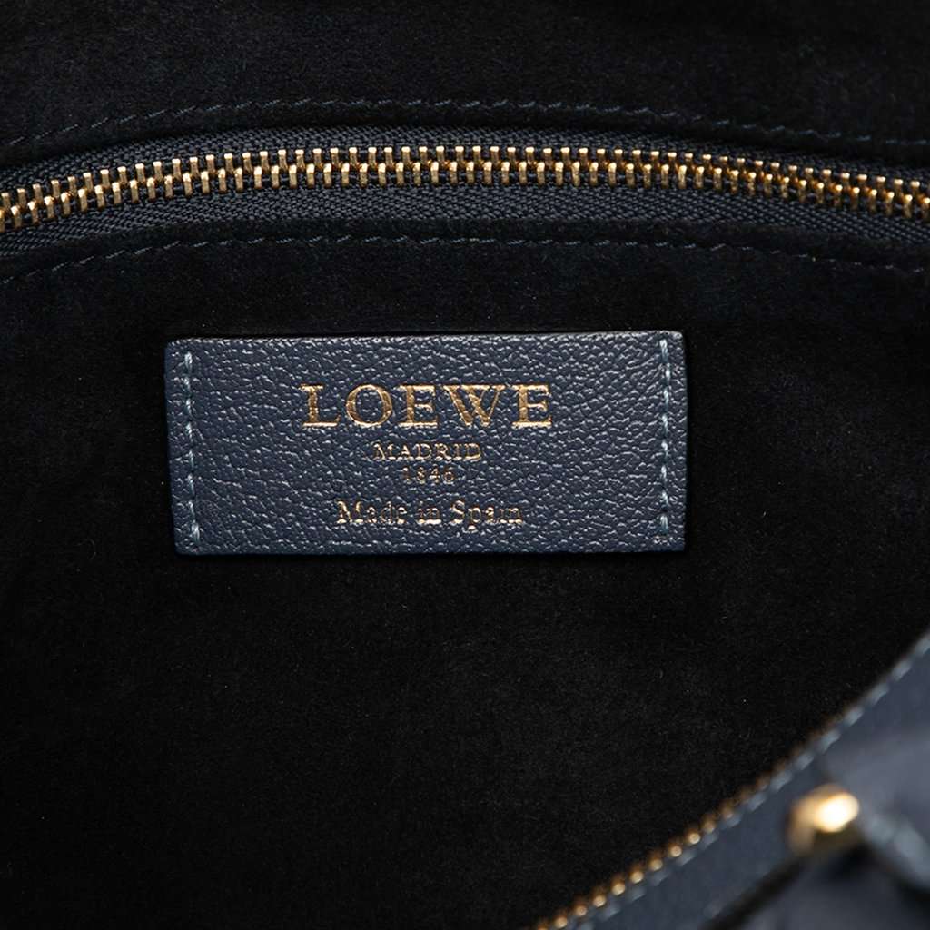 Loewe Goatskin Anagram Paseo 30 Satchel Blue Leather Very good condition - Box View
