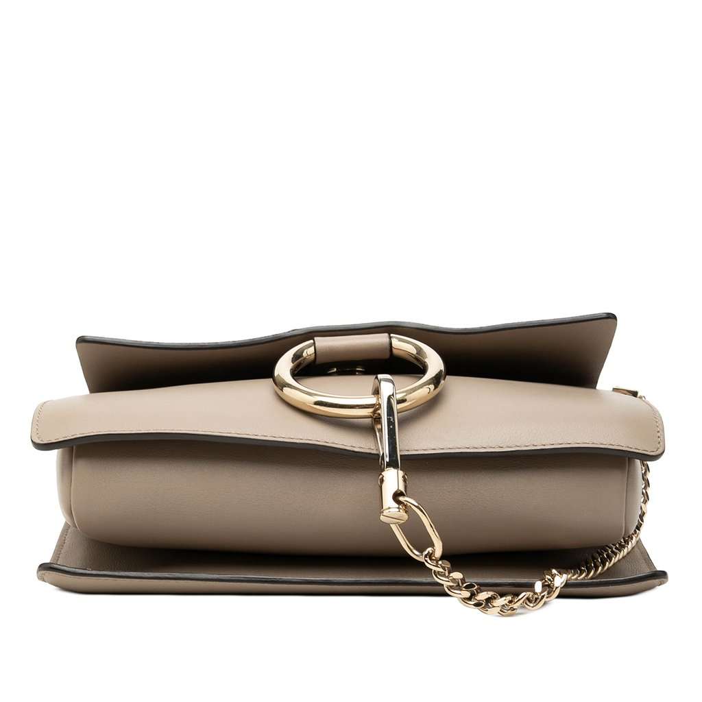 Chloé Small Suede and Calfskin Faye Crossbody Brown Leather Very good - Inside View