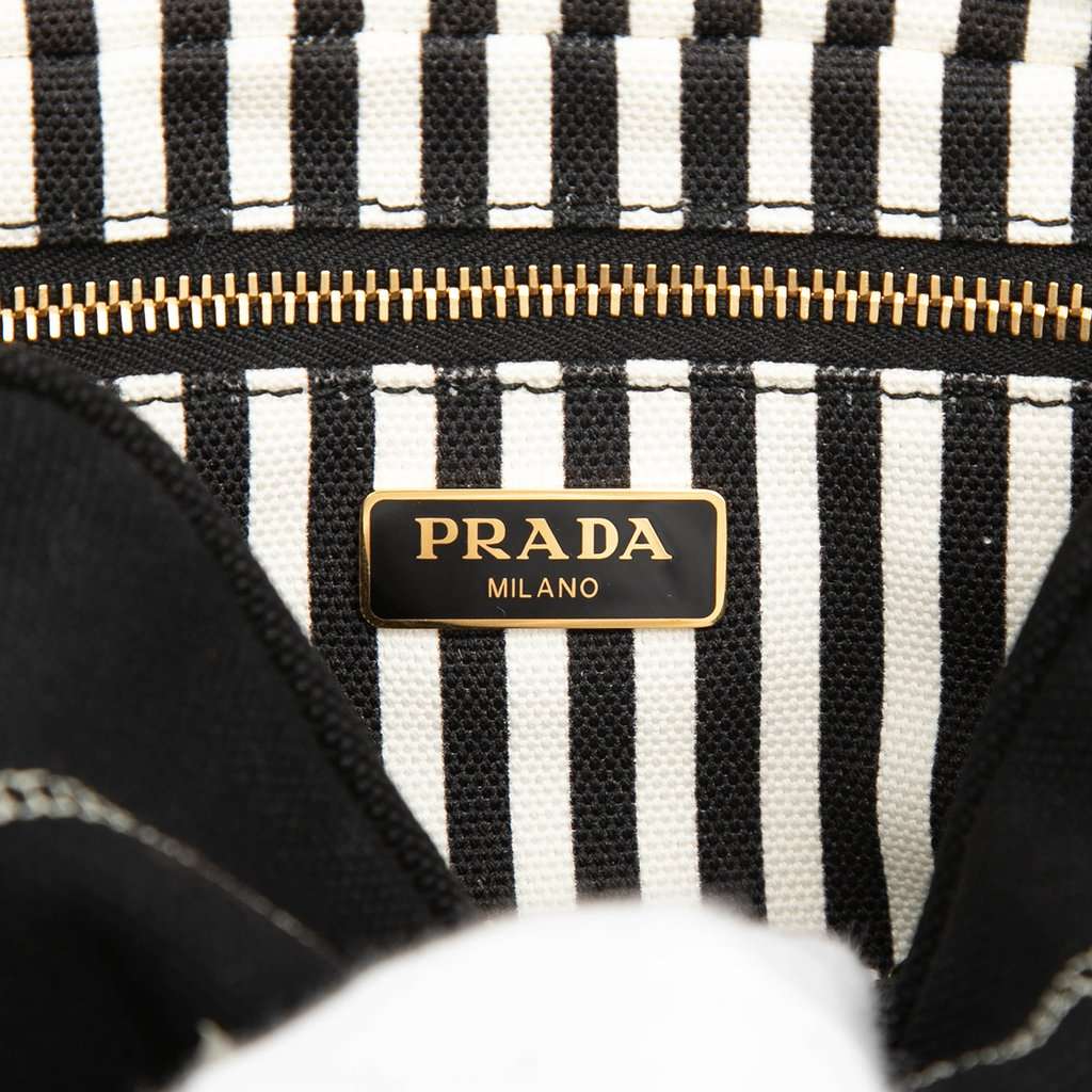 Prada Canvas Canapa Logo Pouch Black Very good condition - Box View