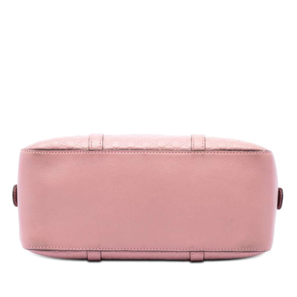 Gucci Small Microguccissima Satchel Pink Leather Very good - Inside View