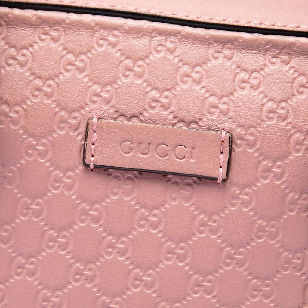 Gucci Small Microguccissima Satchel Pink Leather Very good - Box View