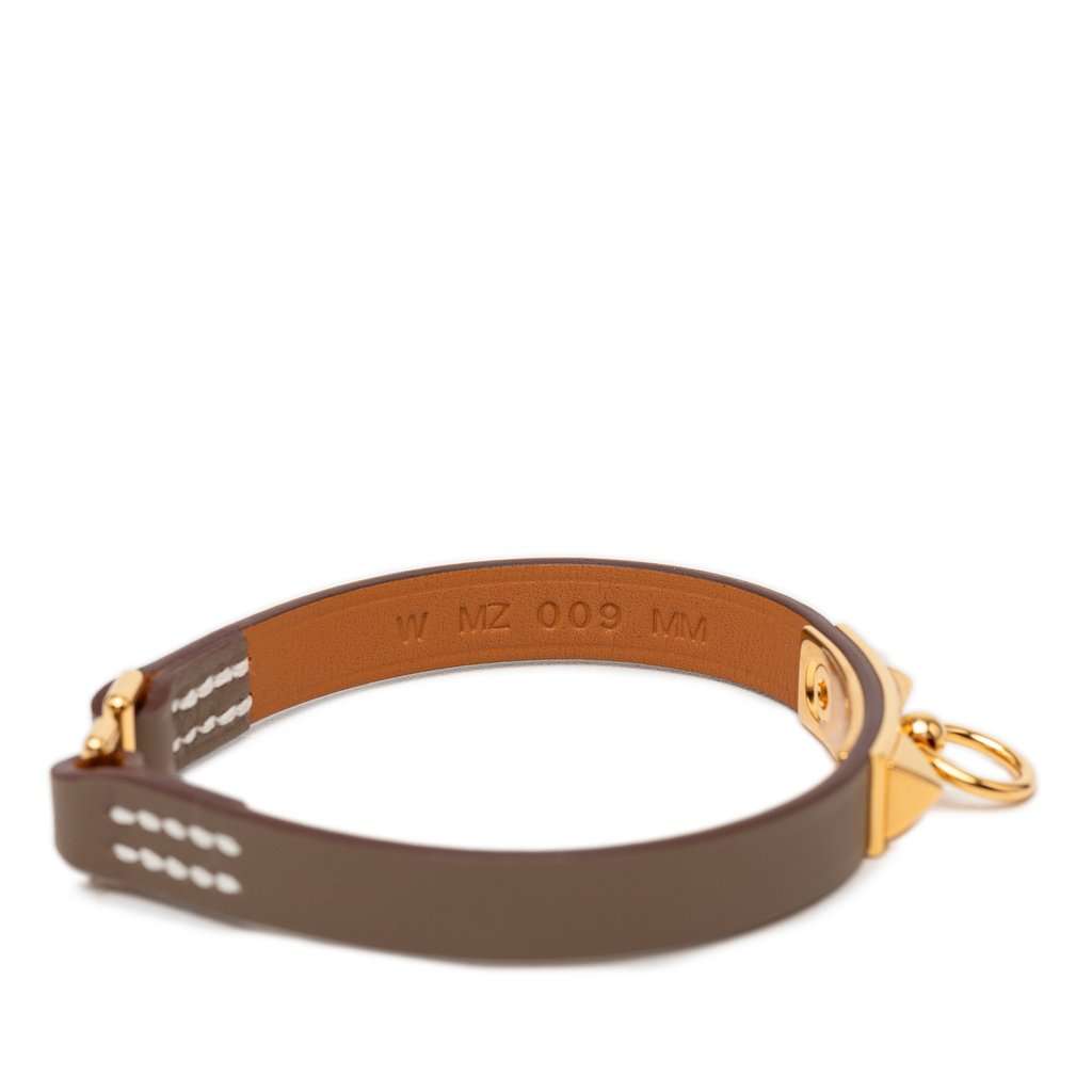 Hermès Swift Rivale Mini Bracelet T3 Brown Leather Very good - Model View