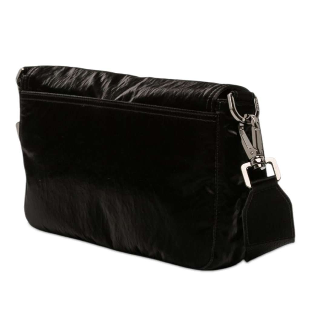 Dolce & Gabbana Nylon Logo Plaque Messenger Bag Black Very good condition - Back View