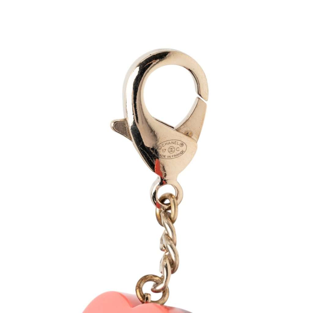 Chanel CC Star Motif Resin Bag Charm &  Key Ring Black Plastic Very good - Inside View