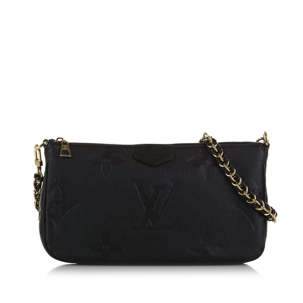 Louis Vuitton Monogram Empriente Bicolor Pochette Felicie Black Leather Very good - Front View