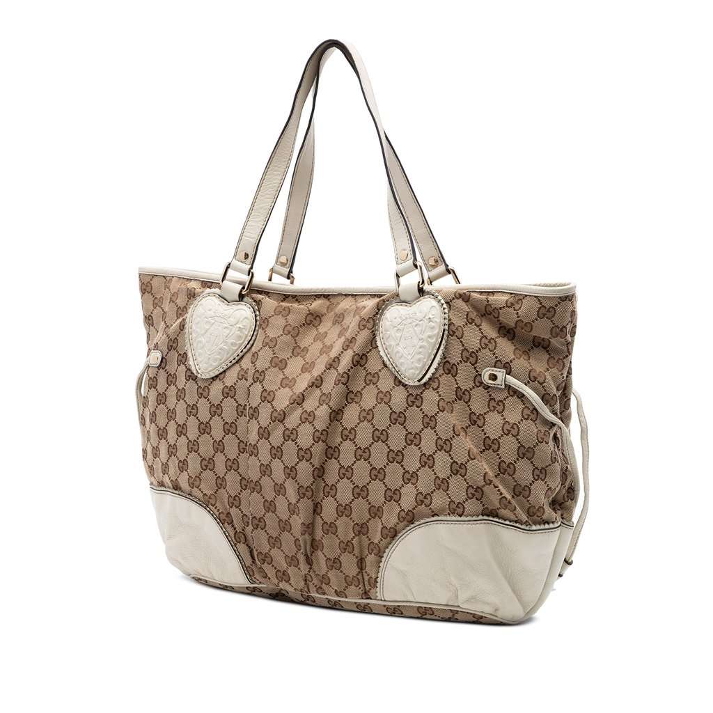 Gucci Large GG Canvas Tribeca Tote Beige Very good condition - Back View