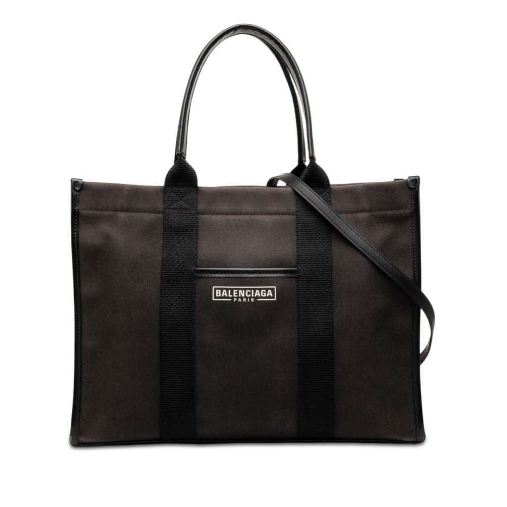 Balenciaga Medium Canvas Hardware Tote Brown Very good condition - Front View