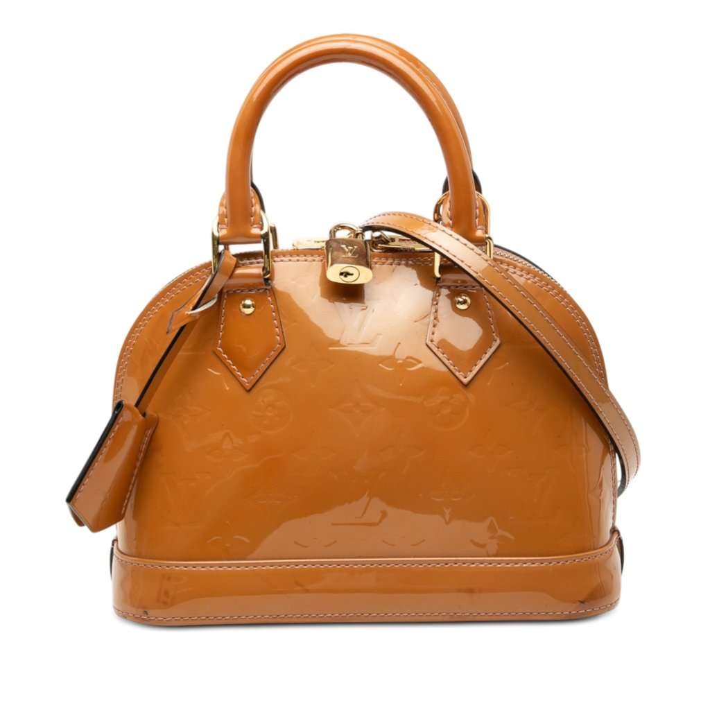 Louis Vuitton Monogram Vernis Alma BB Brown Leather Very good - Front View