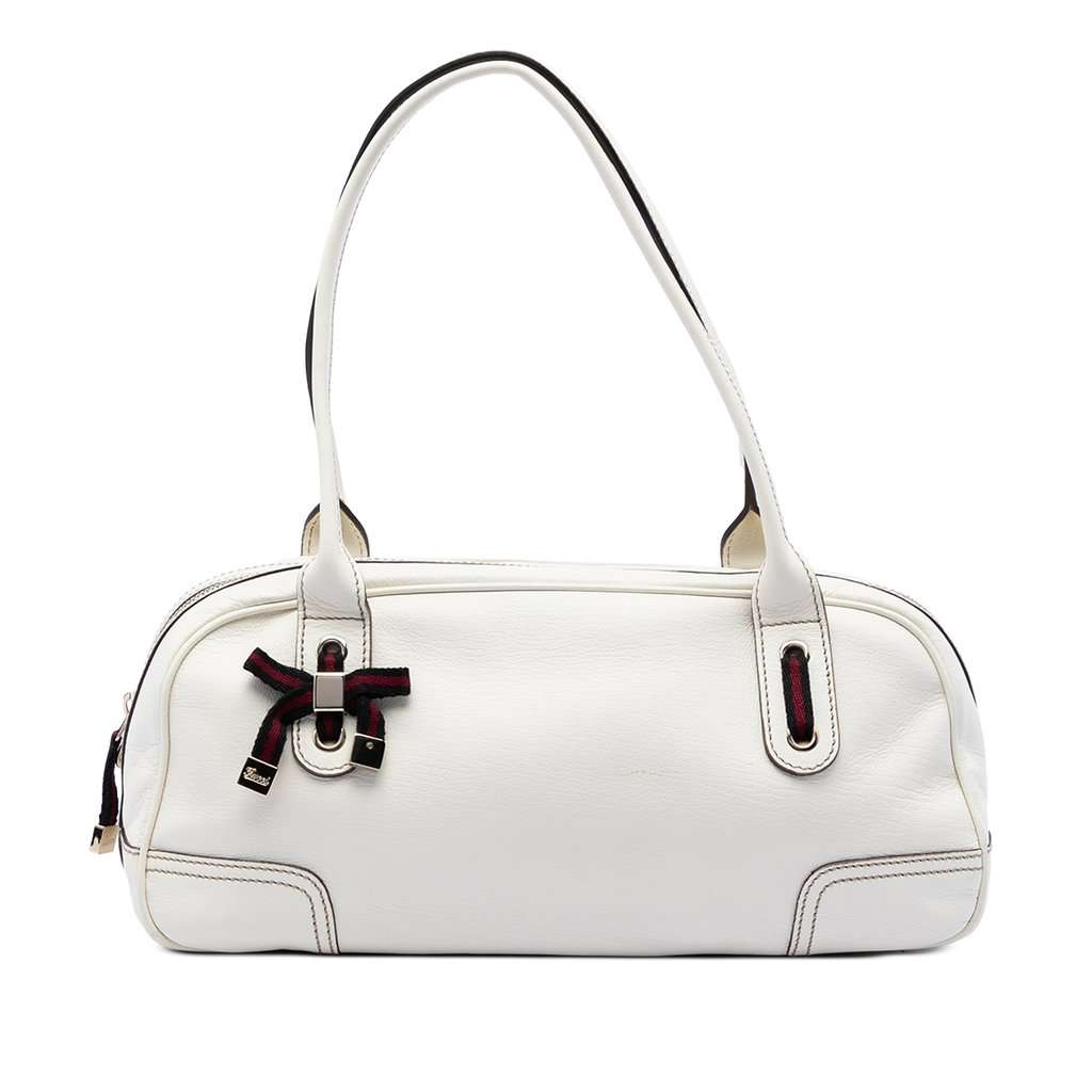 Gucci Leather Princy Shoulder Bag White Leather Very good condition - Front View