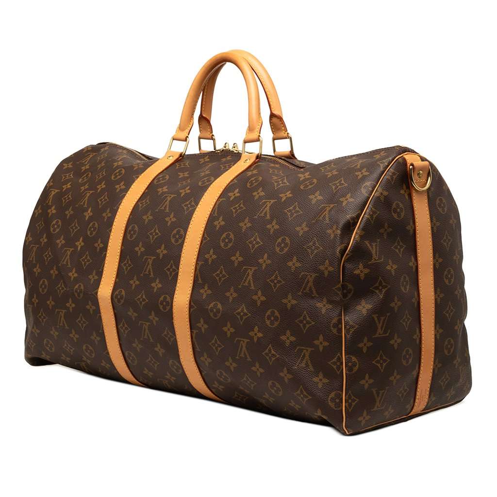 Louis Vuitton Monogram Keepall Bandouliere 55 Brown Very good condition - Back View