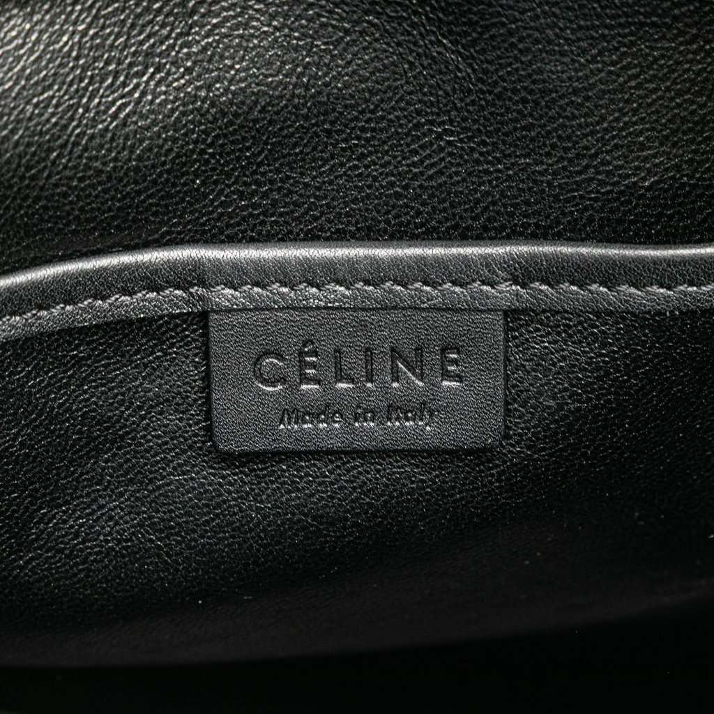Celine Nano Tricolor Nubuck and Calfskin Luggage Tote Red Leather Very good - Box View