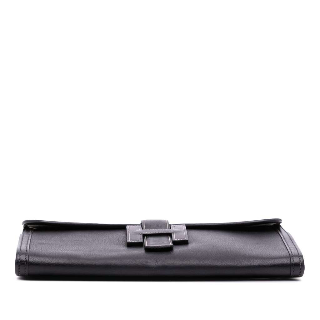 Hermès Evergrain Jige PM Black Leather Very good condition - Inside View