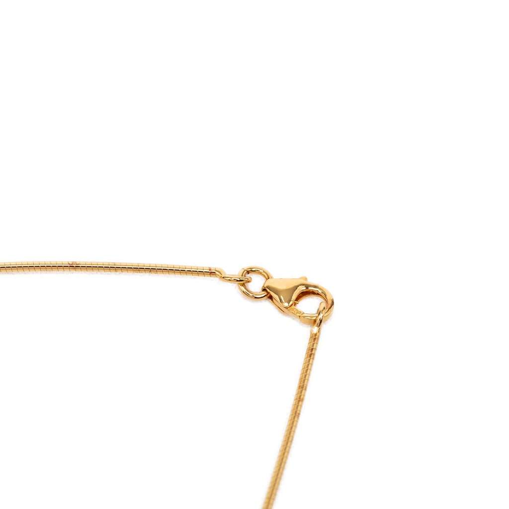 Hermès Gold Plated and Enamel Cage d H Pendant Necklace Gold Metal Very good - Box View