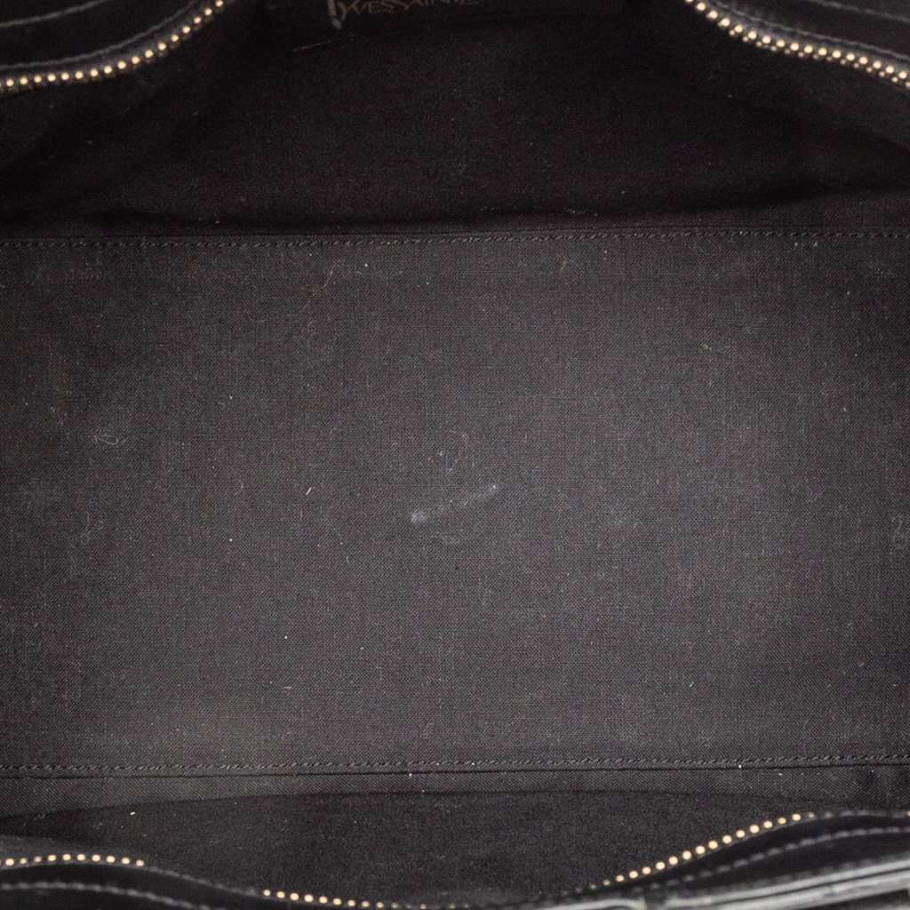 Saint Laurent Small Textured Leather Cabas Chyc Satchel Black Leather Very good condition - Model View