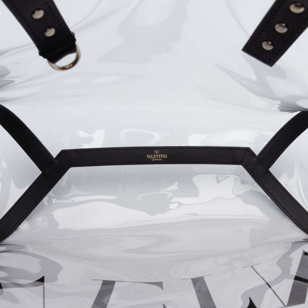 Valentino PVC VLTN Tote Black Plastic Very good condition - Box View