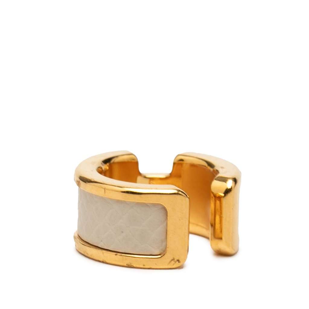 Hermès Gold Plated and Epsom Olympe Ear Cuff Gold Metal Very good condition - Inside View