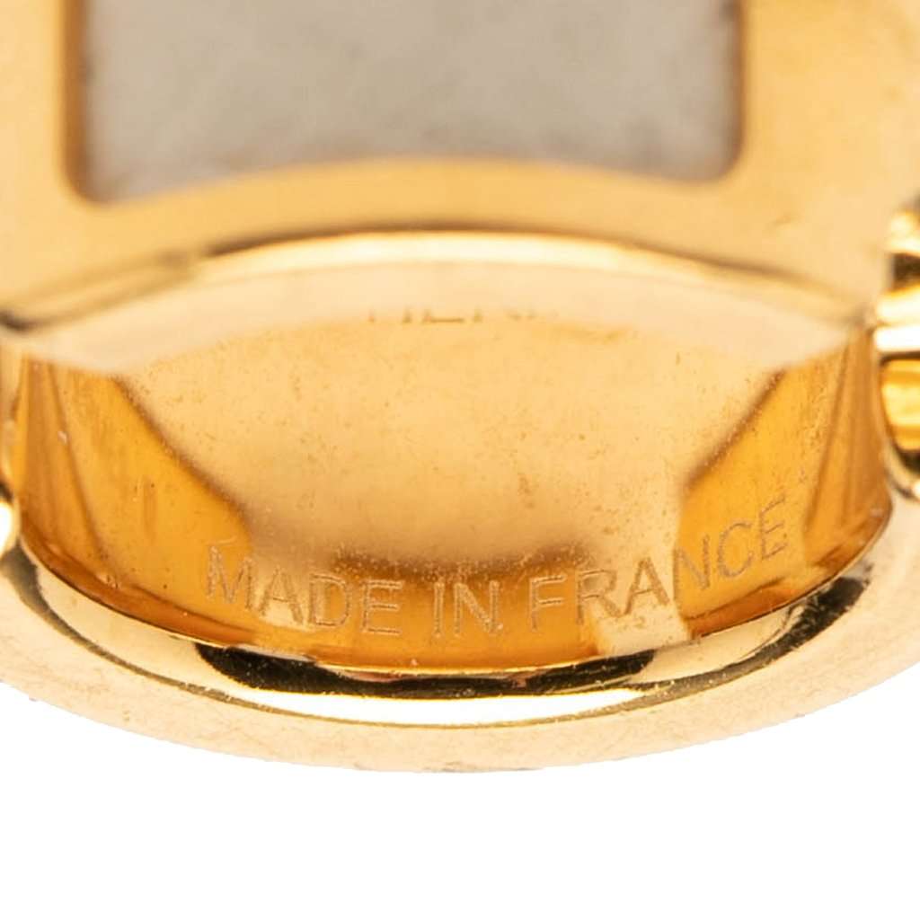Hermès Gold Plated and Epsom Olympe Ear Cuff Gold Metal Very good condition - Box View