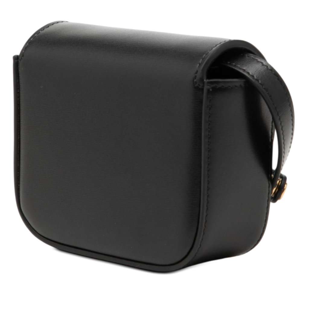Celine Mini Calfskin Claude Crossbody Black Leather Very good condition - Back View