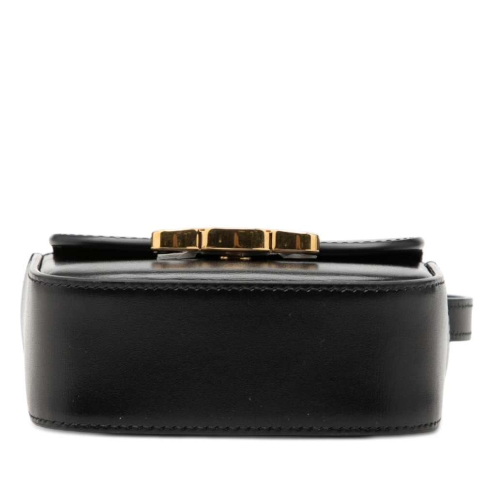 Celine Mini Calfskin Claude Crossbody Black Leather Very good condition - Inside View