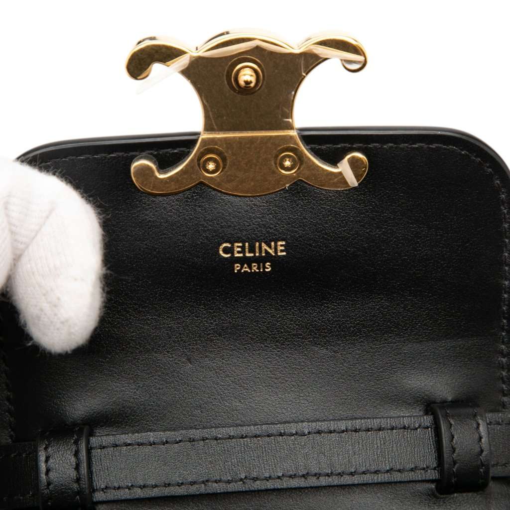 Celine Mini Calfskin Claude Crossbody Black Leather Very good condition - Box View