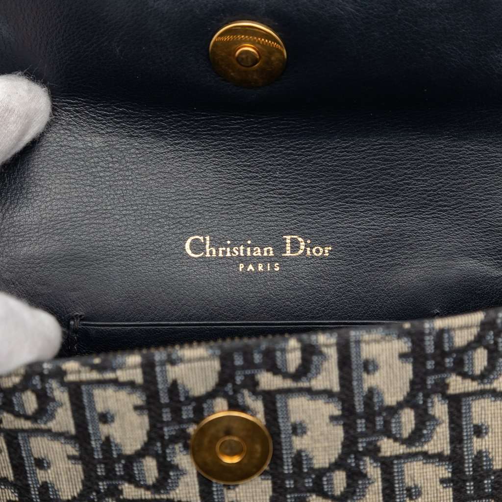 Dior Oblique Canvas Saddle Belt Bag Blue Very good condition - Box View