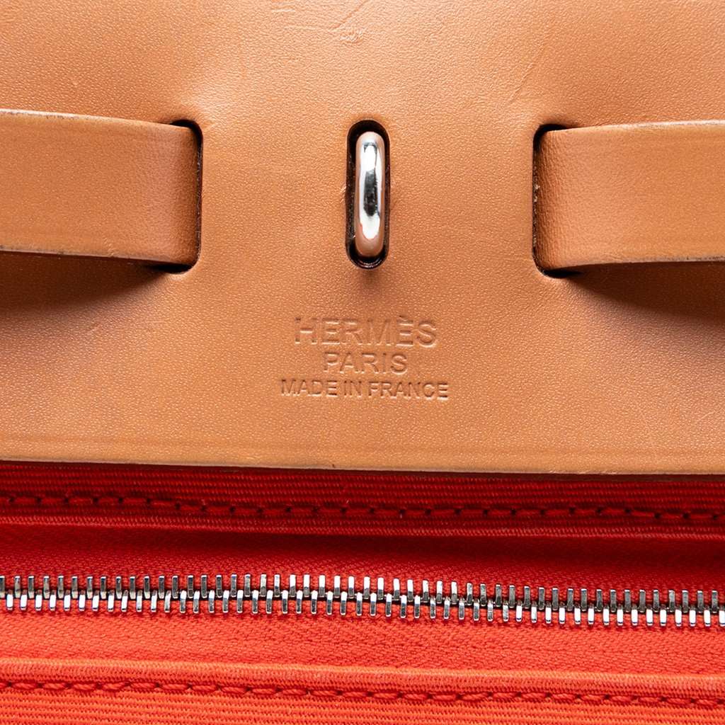 Hermès Toile Herbag Zip 31 Orange Very good condition - Box View