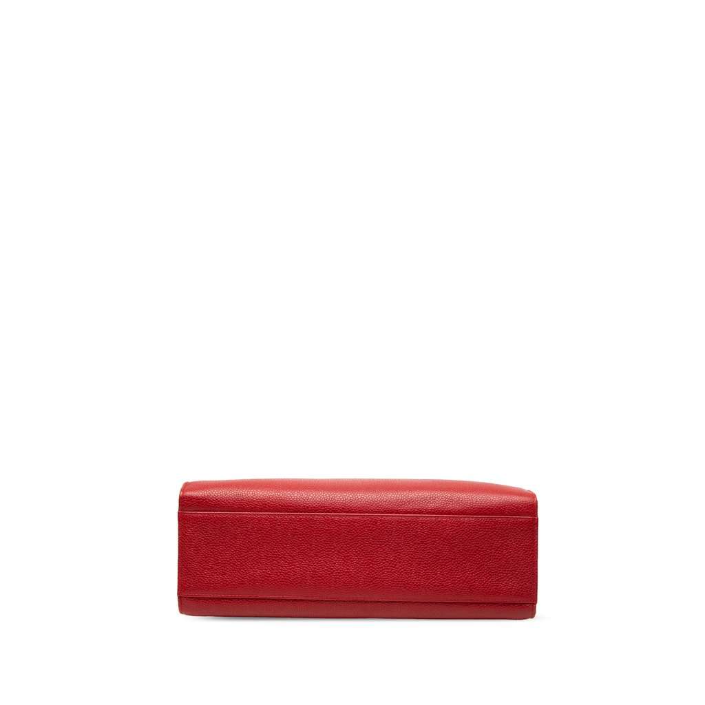 Chanel CC Caviar Turn Lock Chain Tote Red Leather Very good condition - Inside View