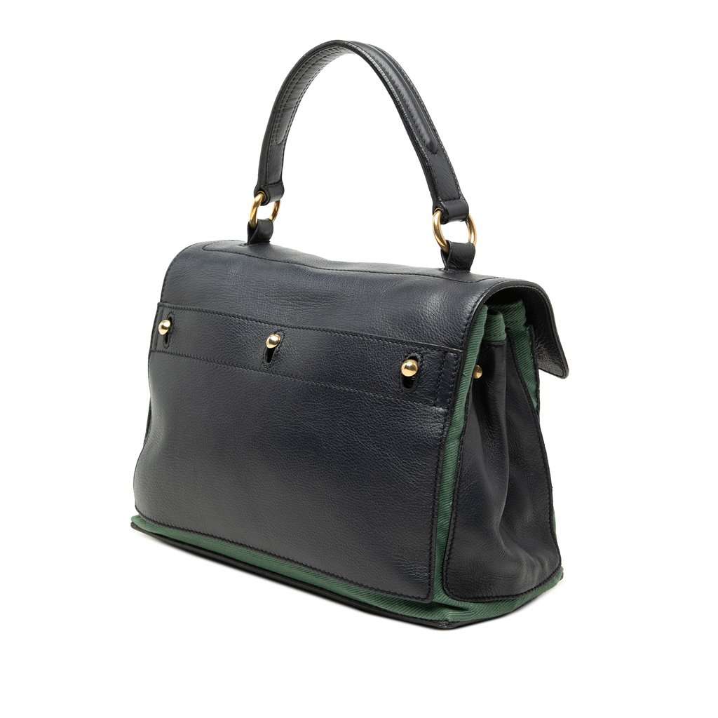 Saint Laurent Small Leather Muse Two Satchel Black Leather Very good condition - Back View