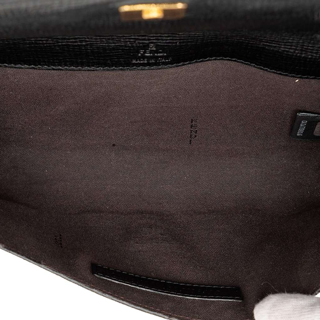 Fendi Zucchino Coated Canvas Flap Belt Bag Brown Very good condition - Model View