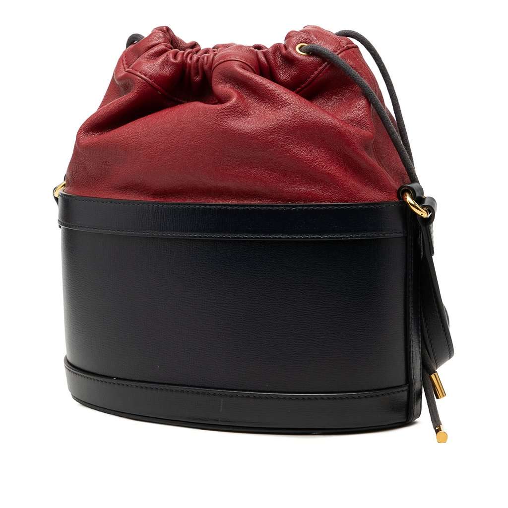 Gucci Calfskin Horsebit 1955 Bucket Bag Black Leather Very good - Back View