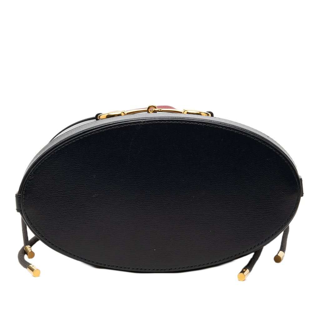 Gucci Calfskin Horsebit 1955 Bucket Bag Black Leather Very good - Inside View