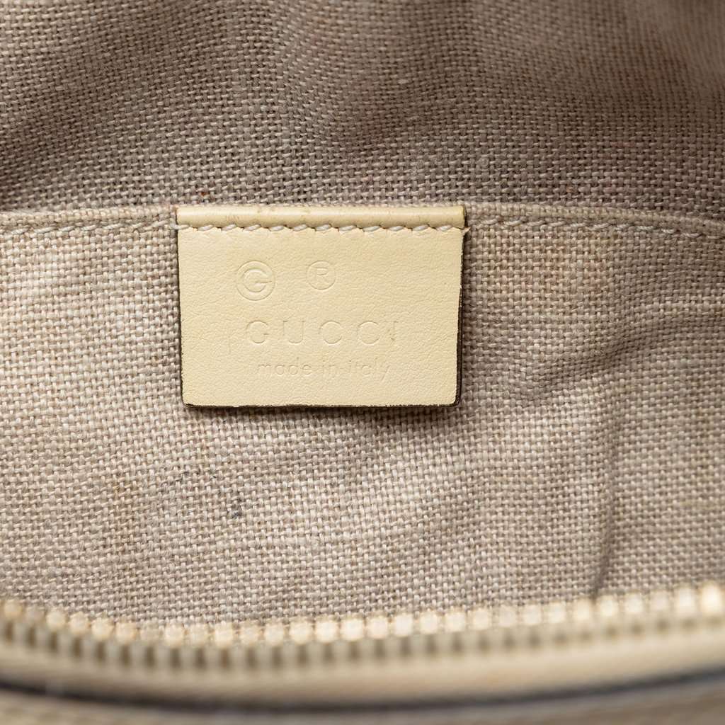 Gucci Mini Microguccissima Dome Satchel White Leather Very good condition - Box View
