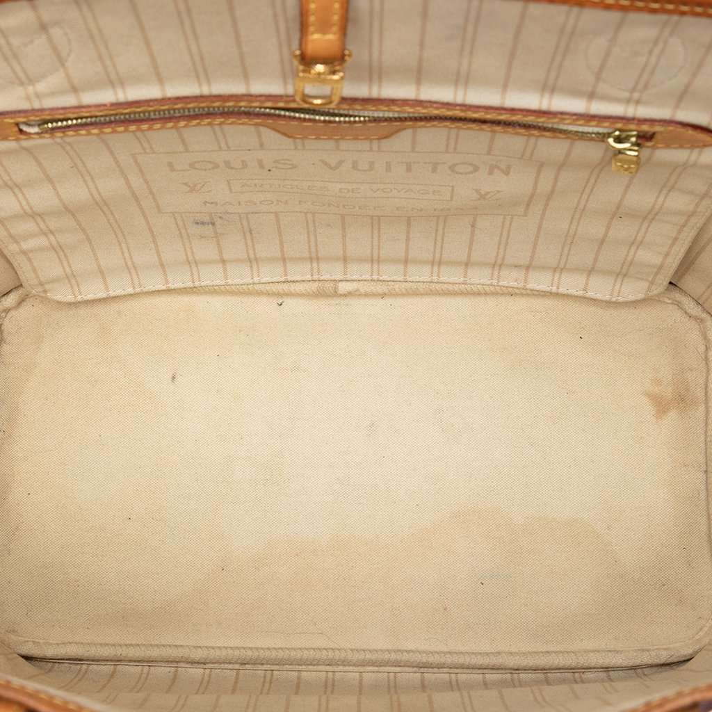 Louis Vuitton Damier Azur Neverfull MM White Very good - Model View
