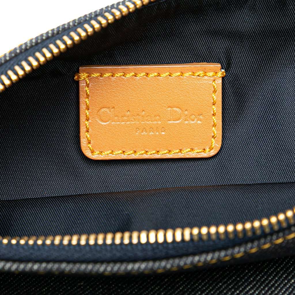Dior Mini Denim Saddle Pochette Blue Very good - Box View