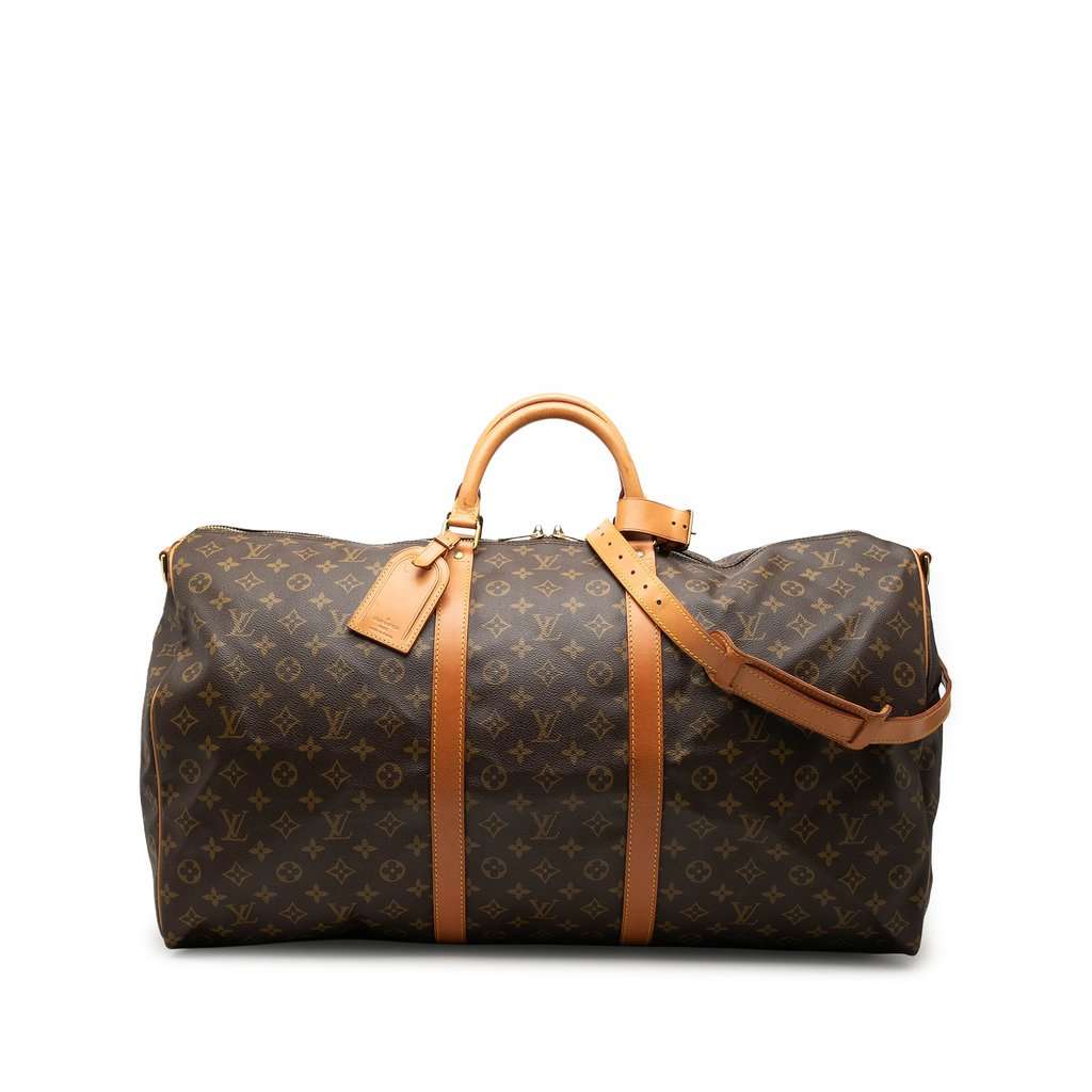 Louis Vuitton Monogram Keepall Bandouliere 60 Brown Good condition - Front View