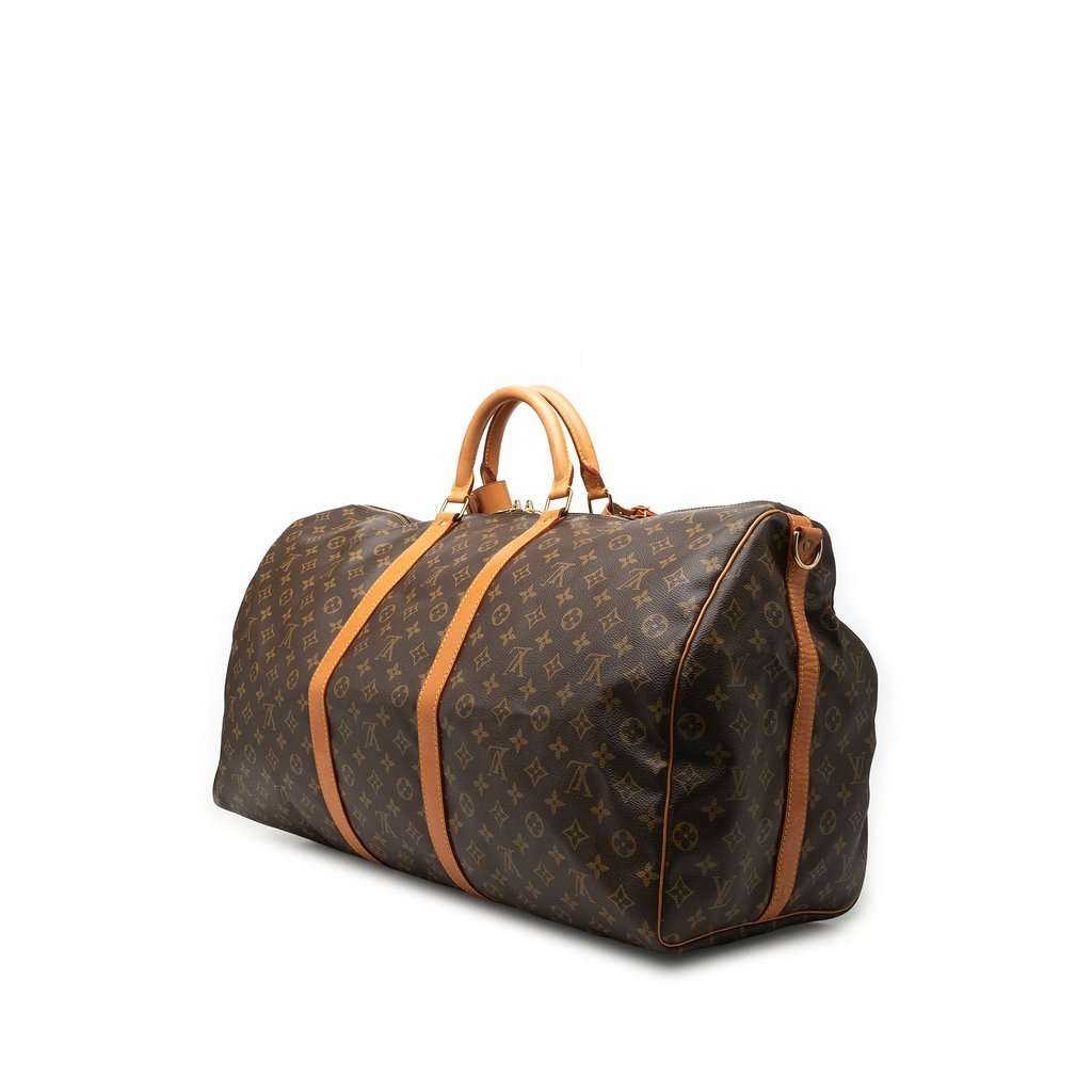 Louis Vuitton Monogram Keepall Bandouliere 60 Brown Good condition - Back View