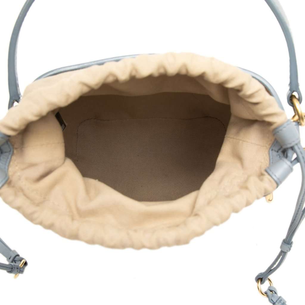 Chloé Mini Calfskin Roy Bucket Bag Blue Leather Very good condition - Model View