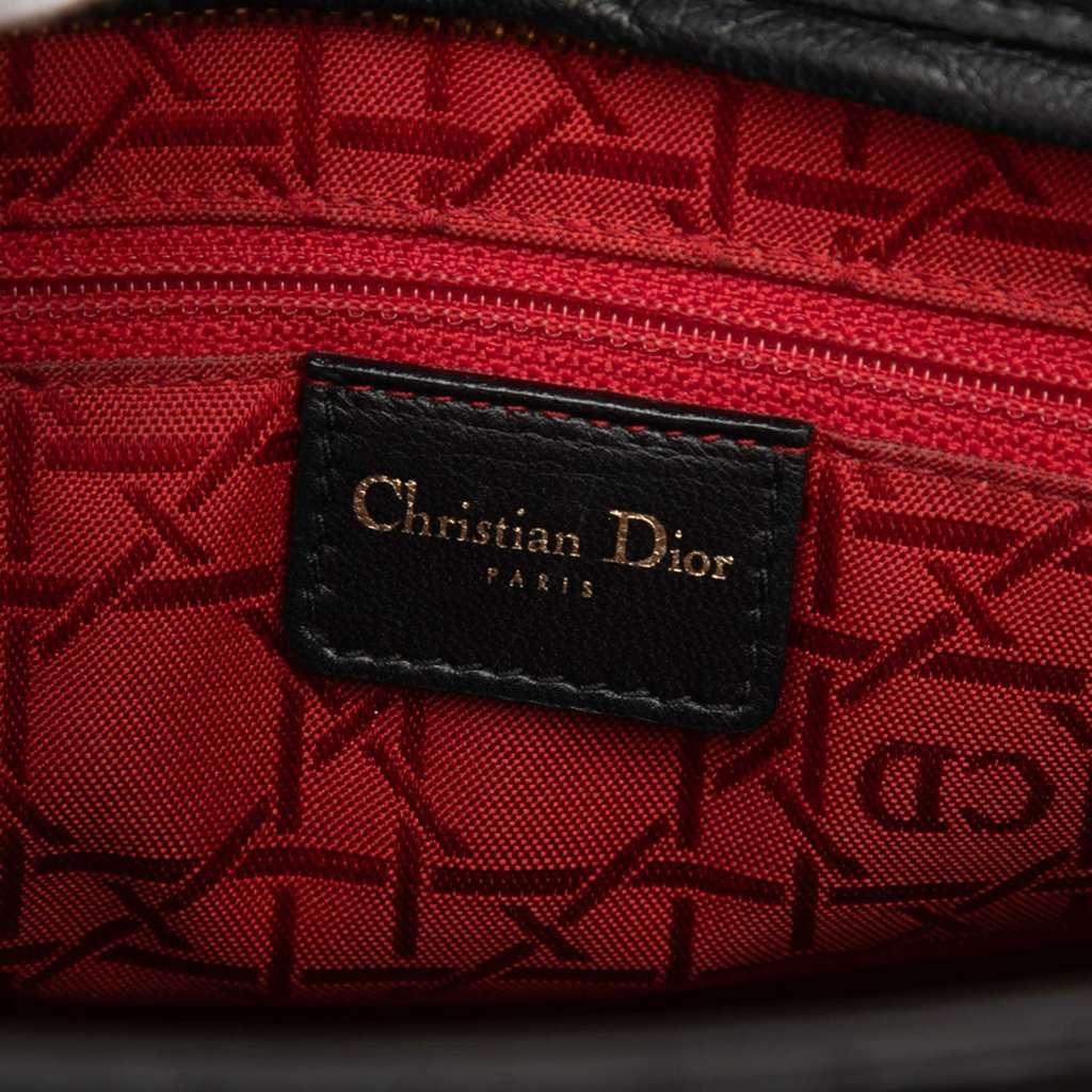 Dior Large Lambskin Cannage Lady Dior Black Leather Very good - Inside View