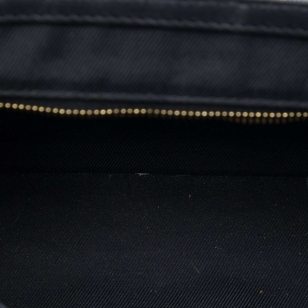 Burberry Small Haymarket Check Nylon and Leather Dickens Crossbody Black Leather Very good - Model View