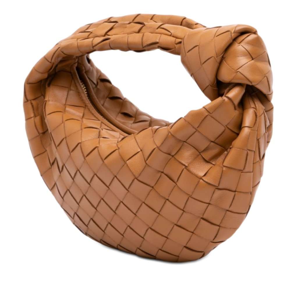 Bottega Veneta Mini Nappa Intrecciato Jodie Brown Leather Very good condition - Back View
