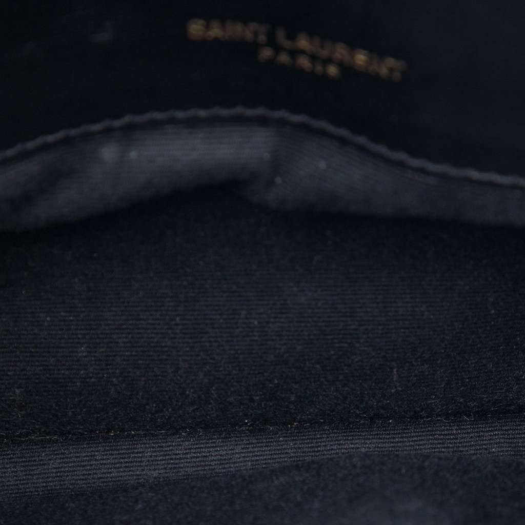 Saint Laurent Smooth Calfskin Monogram Cassandre Phone Holder Black Leather Very good - Model View