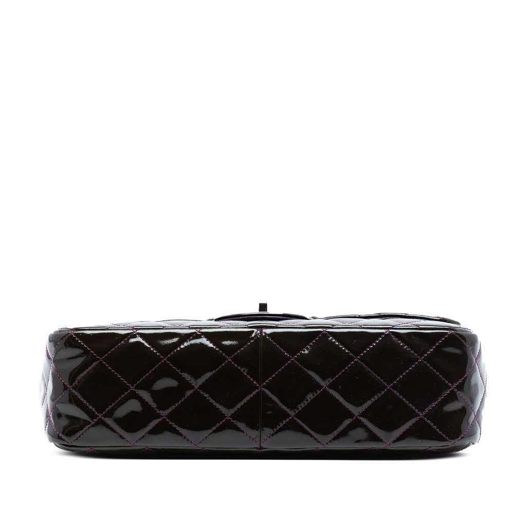 Chanel Jumbo Classic Patent Single Flap Purple Leather Very good condition - Inside View