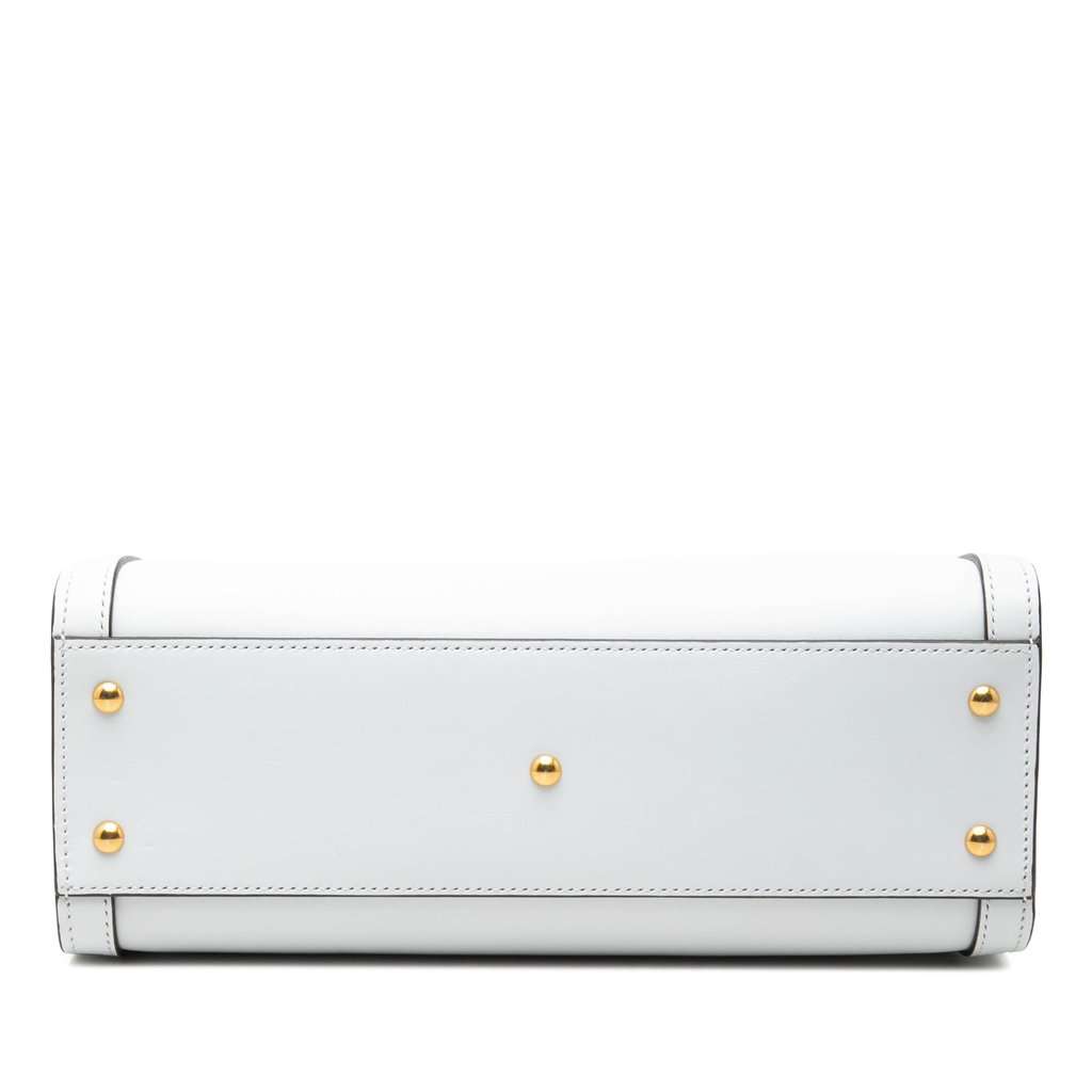 Gucci Medium Calfskin Bamboo Diana Satchel White Leather Very good - Inside View
