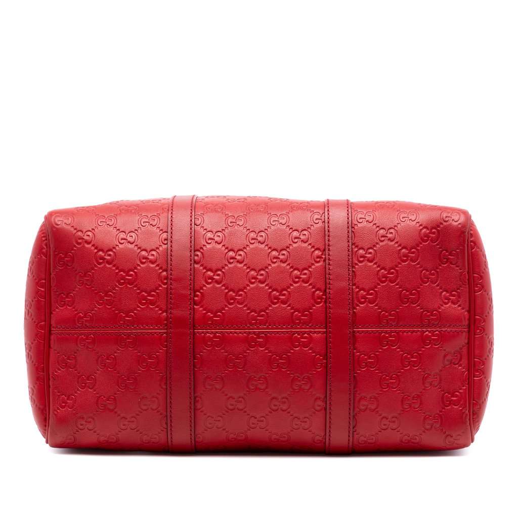 Gucci Medium Guccissima Joy Boston Bag Red Leather Very good condition - Inside View
