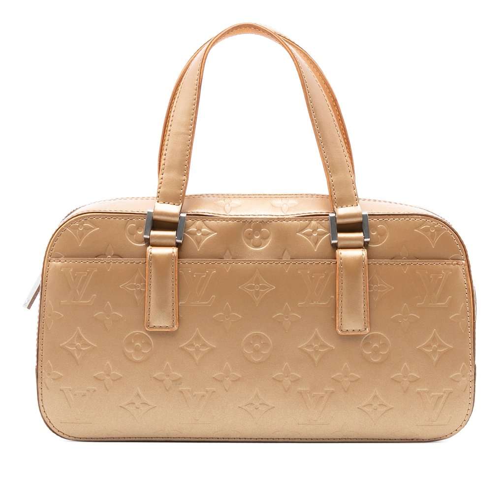 Louis Vuitton Monogram Mat Shelton Beige Leather Good - Front View