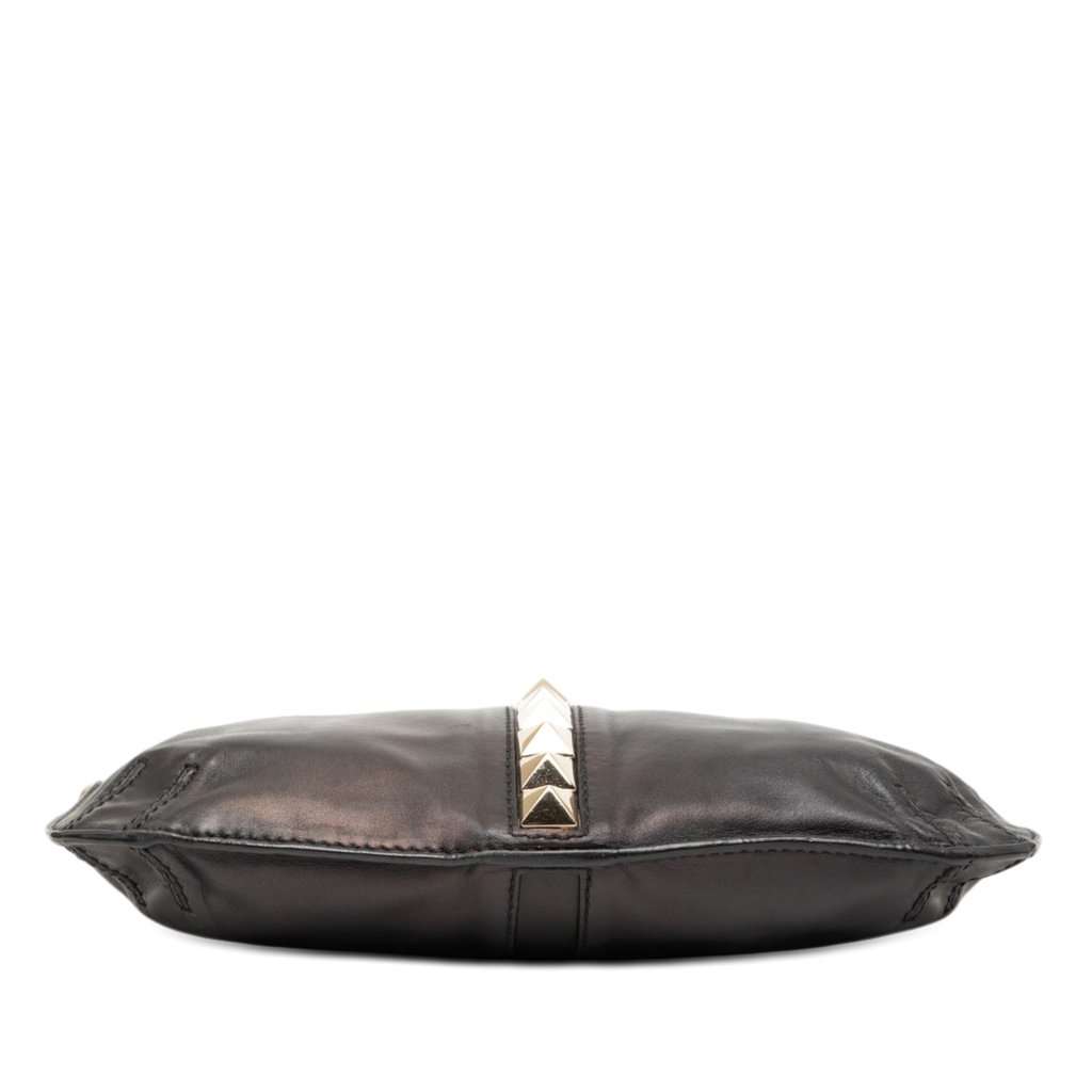 Valentino Smooth Calfskin Rockstud Cut Out Handle Satchel Black Leather Very good condition - Inside View