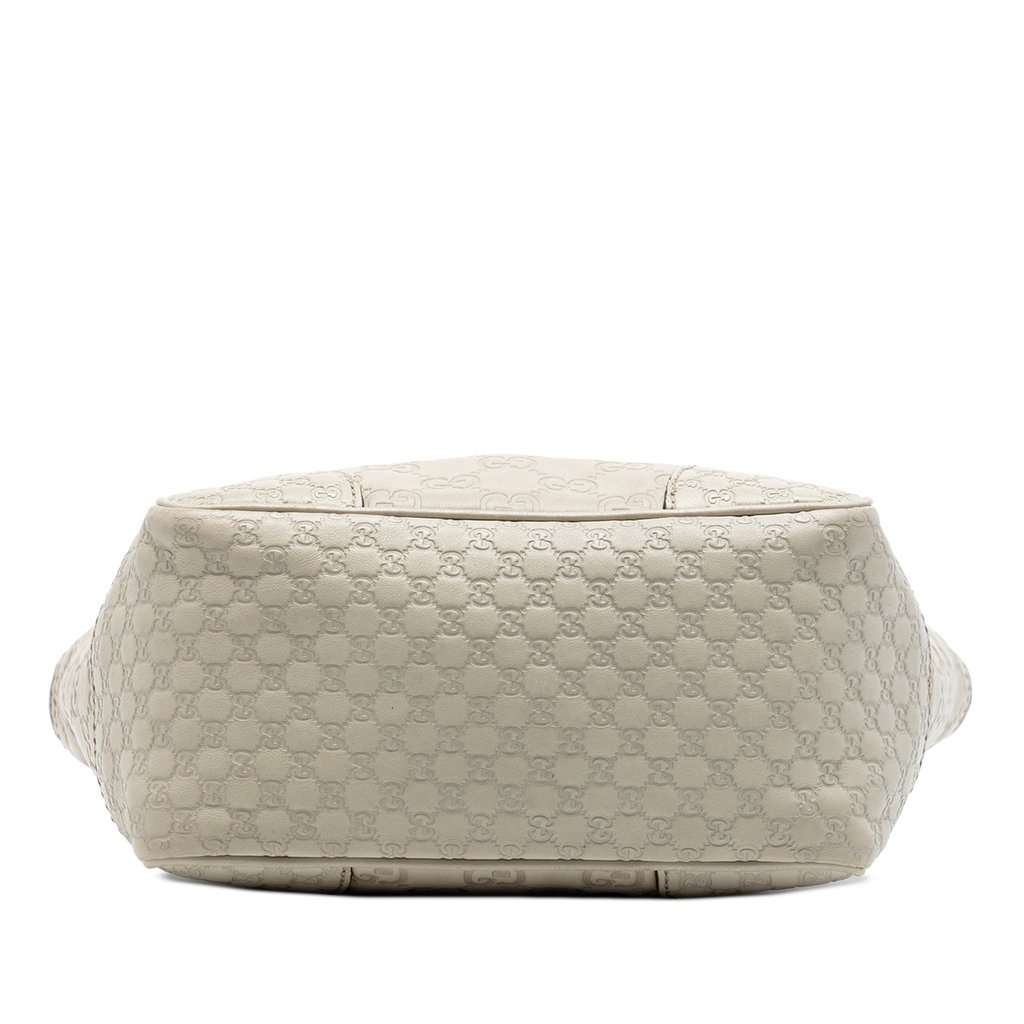 Gucci Small Guccissima Bree Satchel White Leather Very good condition - Inside View